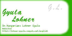 gyula lohner business card